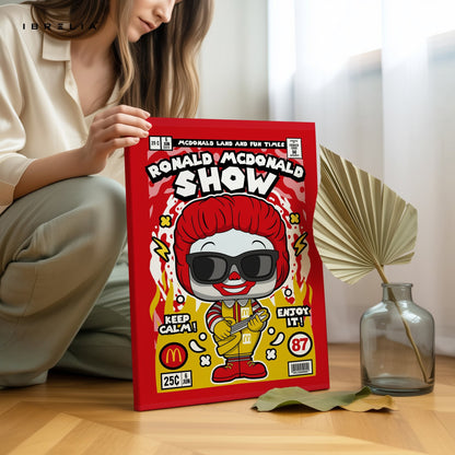 Ronald McDonald “Comic Edition” Pop Art Wall Frame – 4K Ultra Wrap Frame Wall Art in Pakistan | IBRELIA™ - IBRELIA