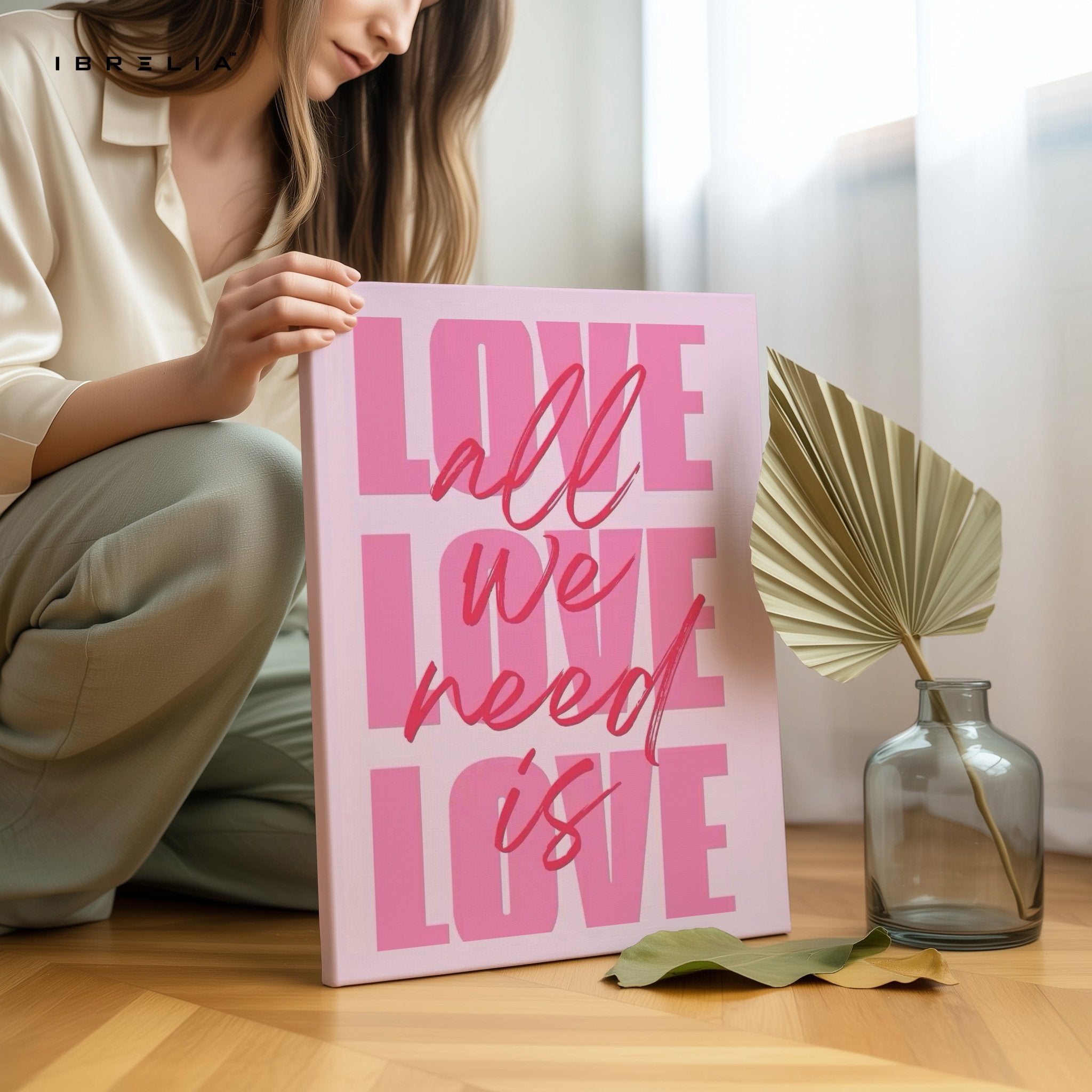 All We Need Is Love Wall Frame | 4K Ultra Wrap Frame Wall Art in Pakistan | IBRELIA™