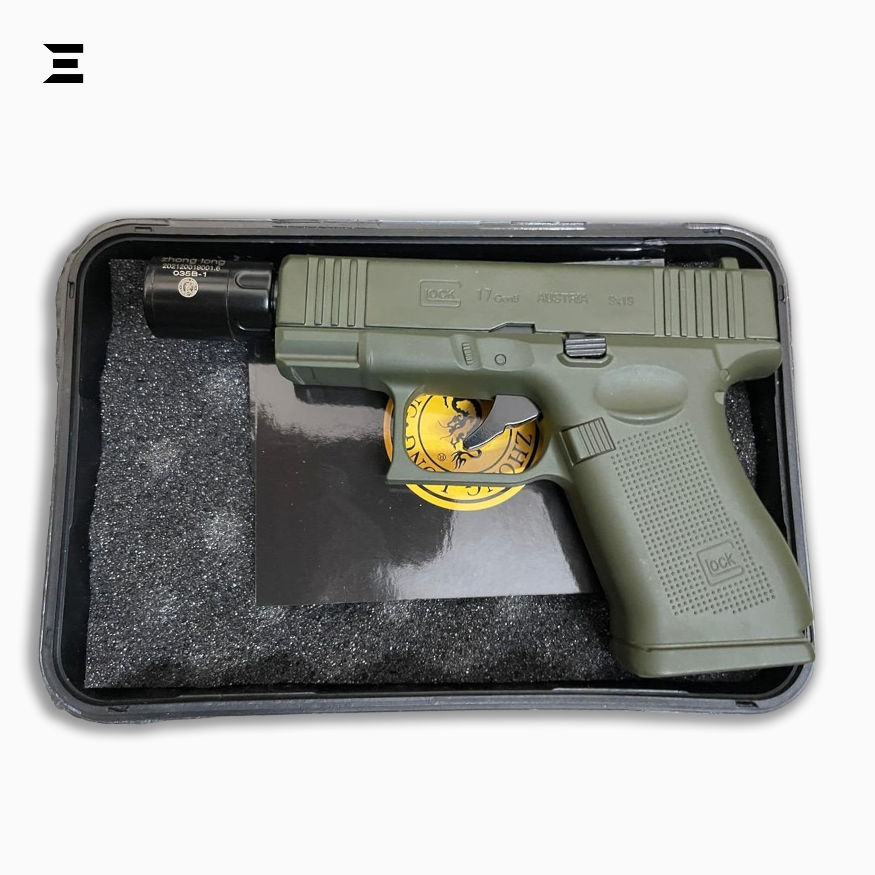 Glock Jet Flame Lighter with Detachable Muzzle – Windproof Refillable Butane Lighter IBRELIA