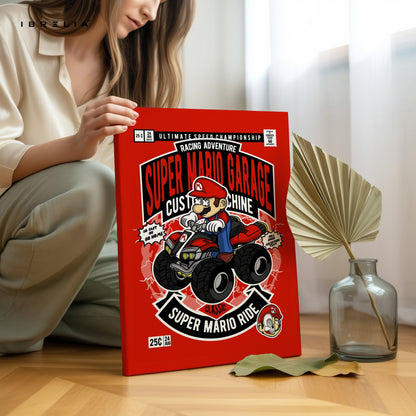 Super Mario Garage Pop Art Edition – 4K Ultra Wrap Frame Wall Art in Pakistan | IBRELIA™ - IBRELIA