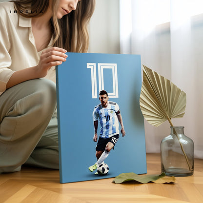 Lionel Messi Argentina 10 – World Champion Edition Wall Frame | 4K Ultra Wrap Frame Wall Art in Pakistan | IBRELIA™ - IBRELIA
