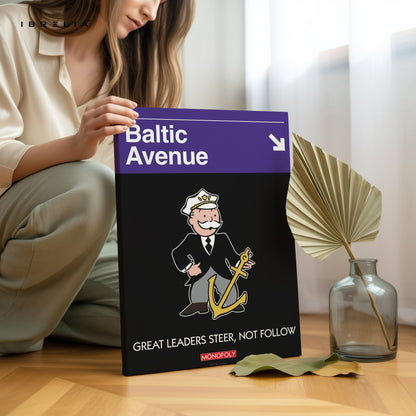 Monopoly “Baltic Avenue” Wall Art – Great Leaders Steer, Not Follow | IBRELIA™ - IBRELIA