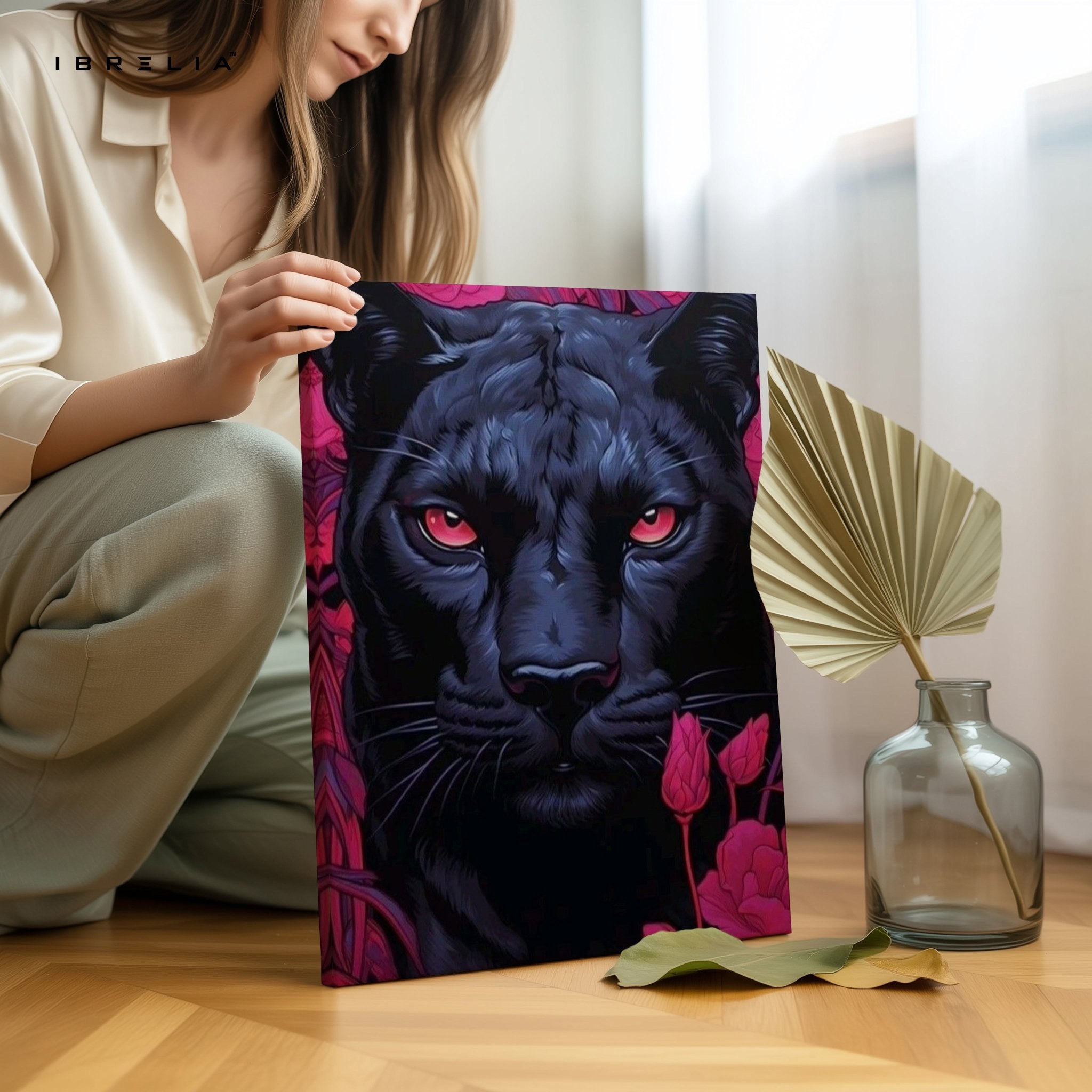 Black Panther Wall Frame | 4K Ultra Wrap Frame Wall Art in Pakistan | IBRELIA™ - IBRELIA