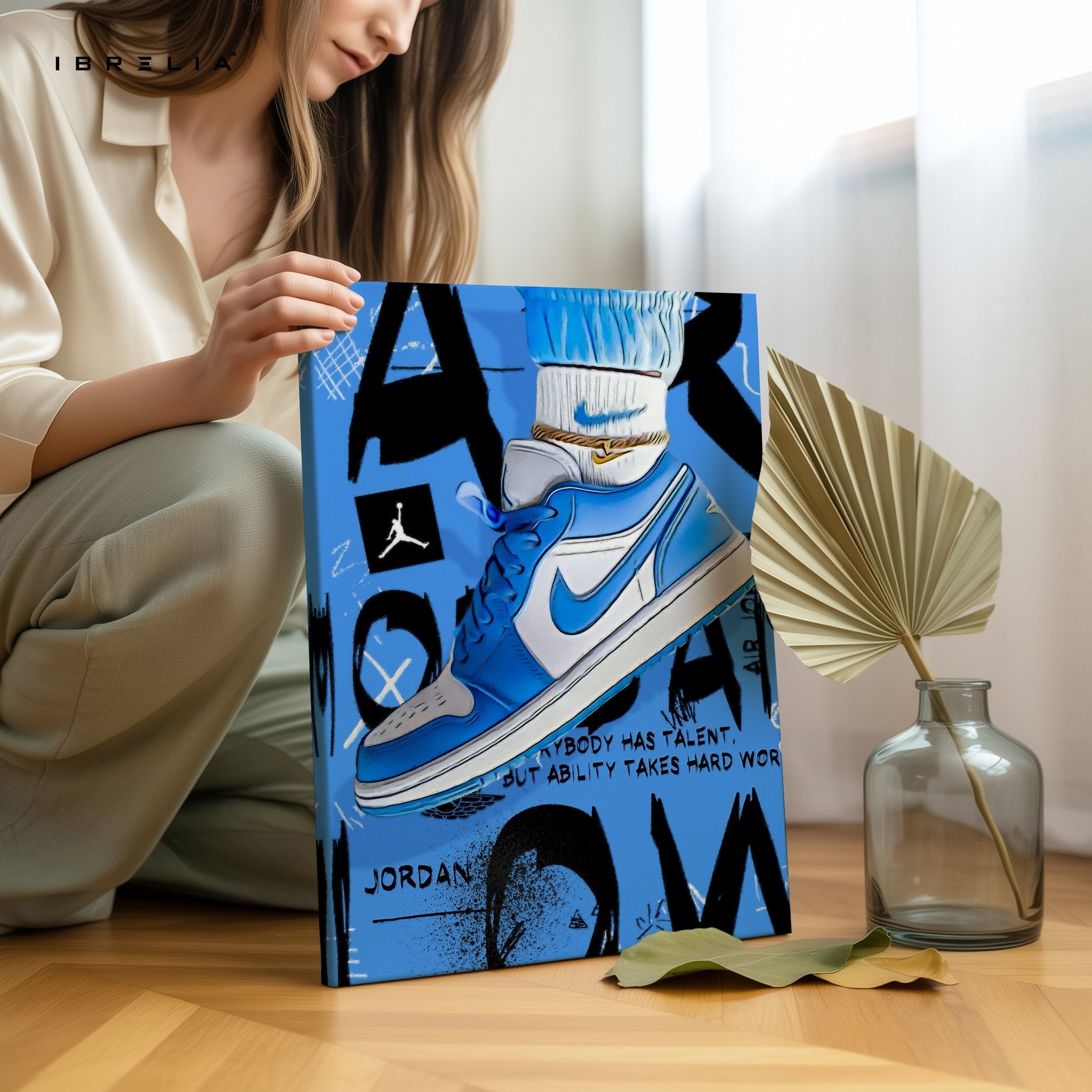 Air Jordan Blue Edition – 4K Ultra Wrap Frame Wall Art in Pakistan | IBRELIA™ - IBRELIA