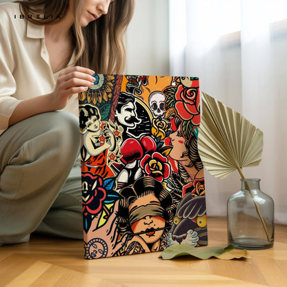 Graffiti Tattoo Collage Wall Frame | 4K Ultra Wrap Frame Wall Art in Pakistan | IBRELIA™ - IBRELIA