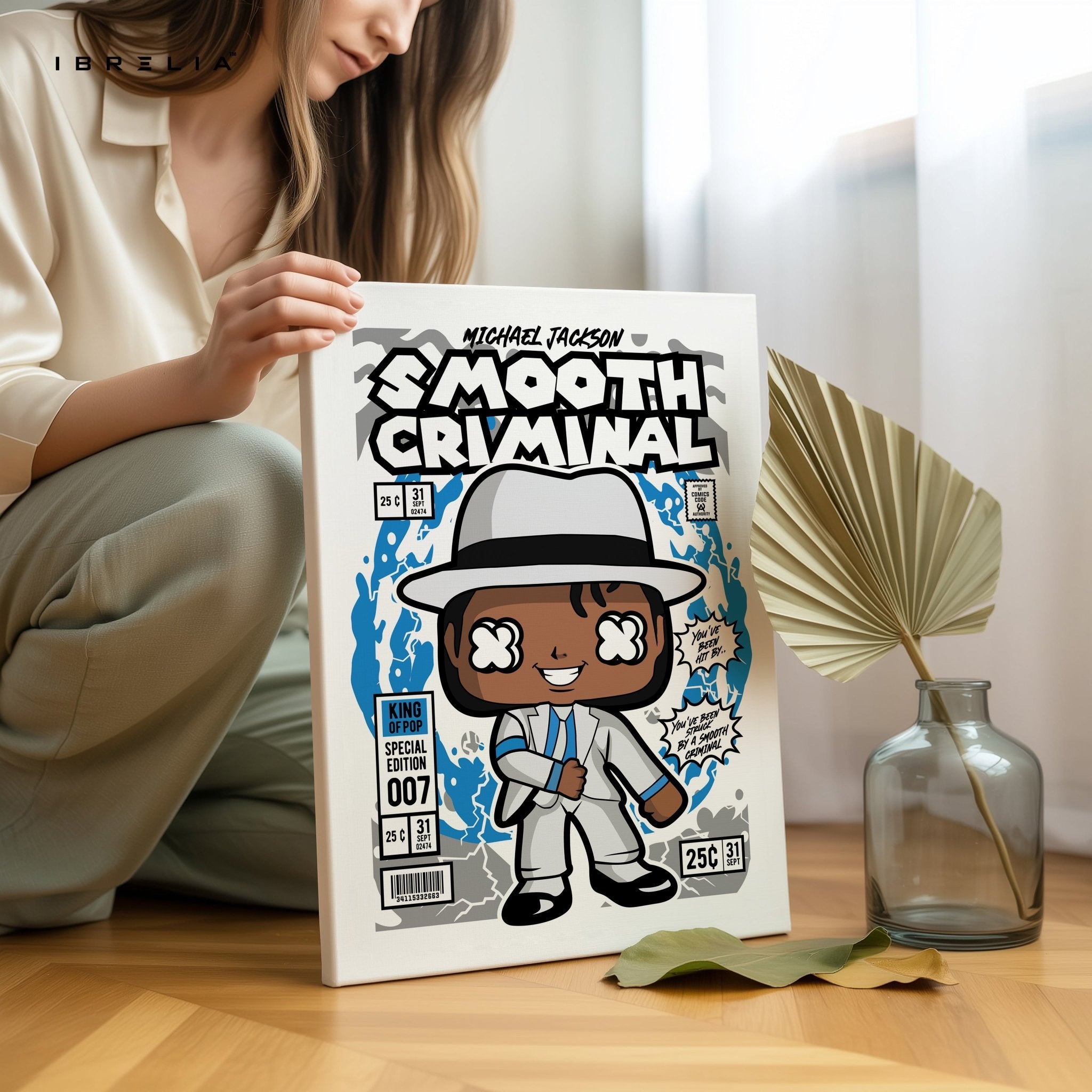 Michael Jackson “Smooth Criminal” Pop Art Comic Edition – 4K Ultra Wrap Frame Wall Art in Pakistan | IBRELIA™ - IBRELIA