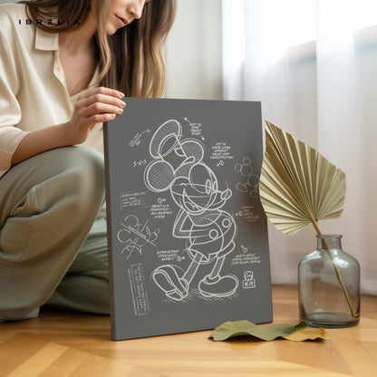Mickey Mouse Blueprint Wall Frame | 4K Ultra Wrap Frame Wall Art in Pakistan | IBRELIA™ - IBRELIA