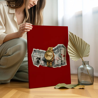 Golden Time Wall Art – Money x Luxury Edition | IBRELIA™ - IBRELIA