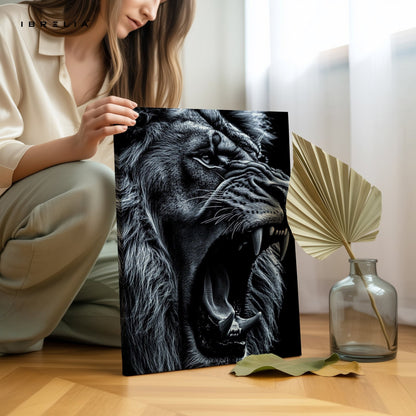 Roaring Lion Wall Frame | 4K Ultra Wrap Frame Wall Art in Pakistan | IBRELIA™ - IBRELIA