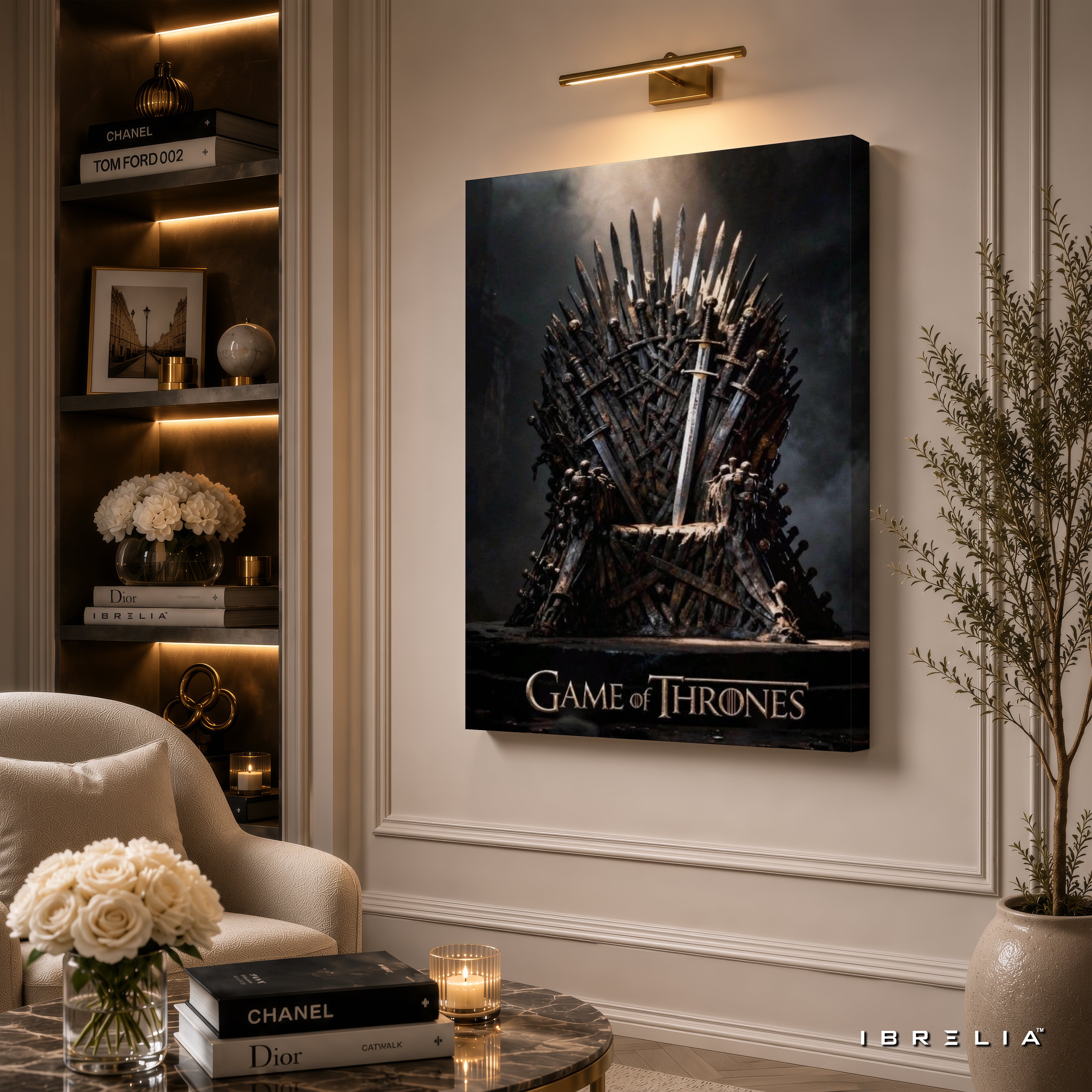 Game of Thrones Iron Throne Premium Wall Art – 4K Wrapped MDF Frame | IBRELIA™