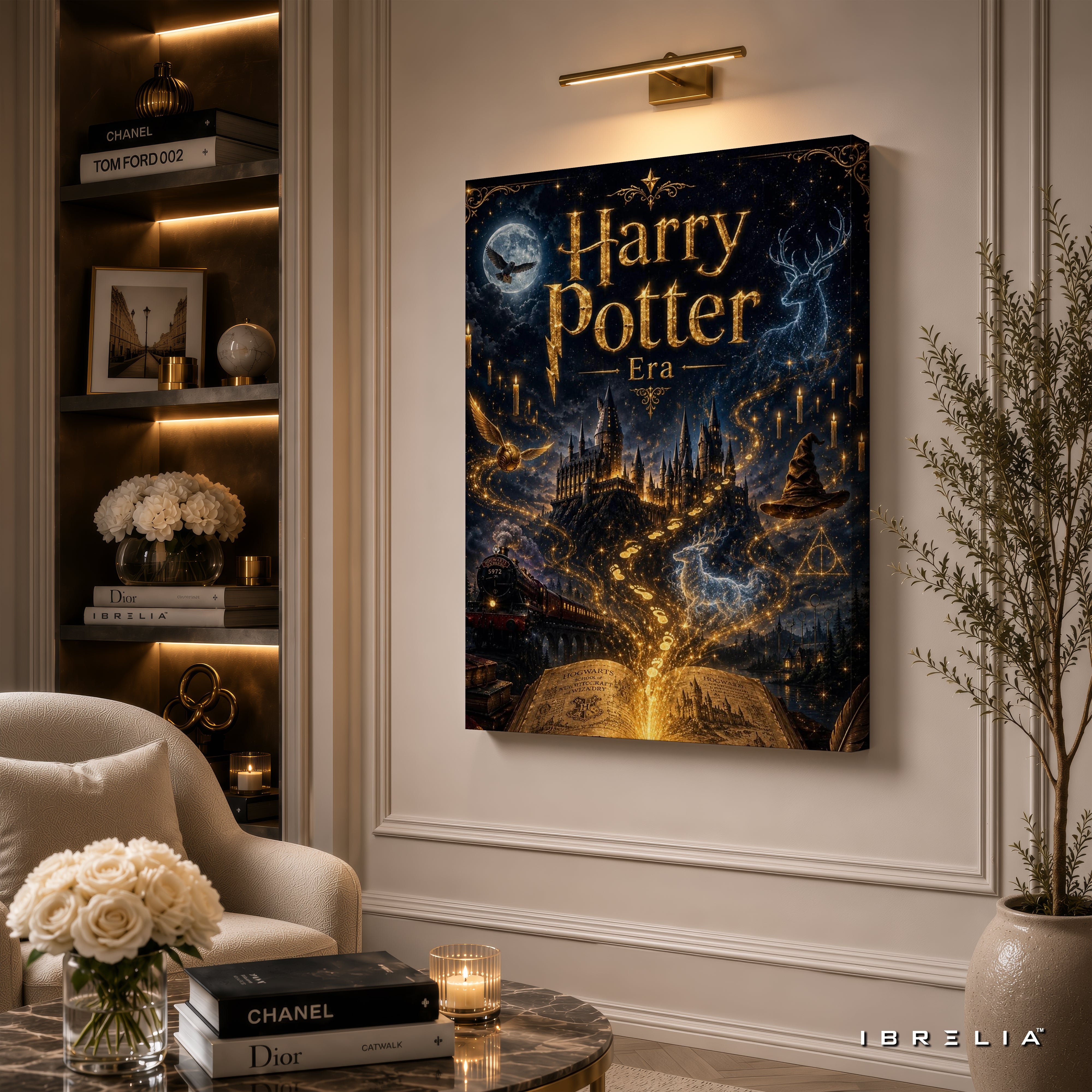 Harry Potter Era Wall Art – Hogwarts Magical World Premium Wrapped MDF Wall Decor | IBRELIA™