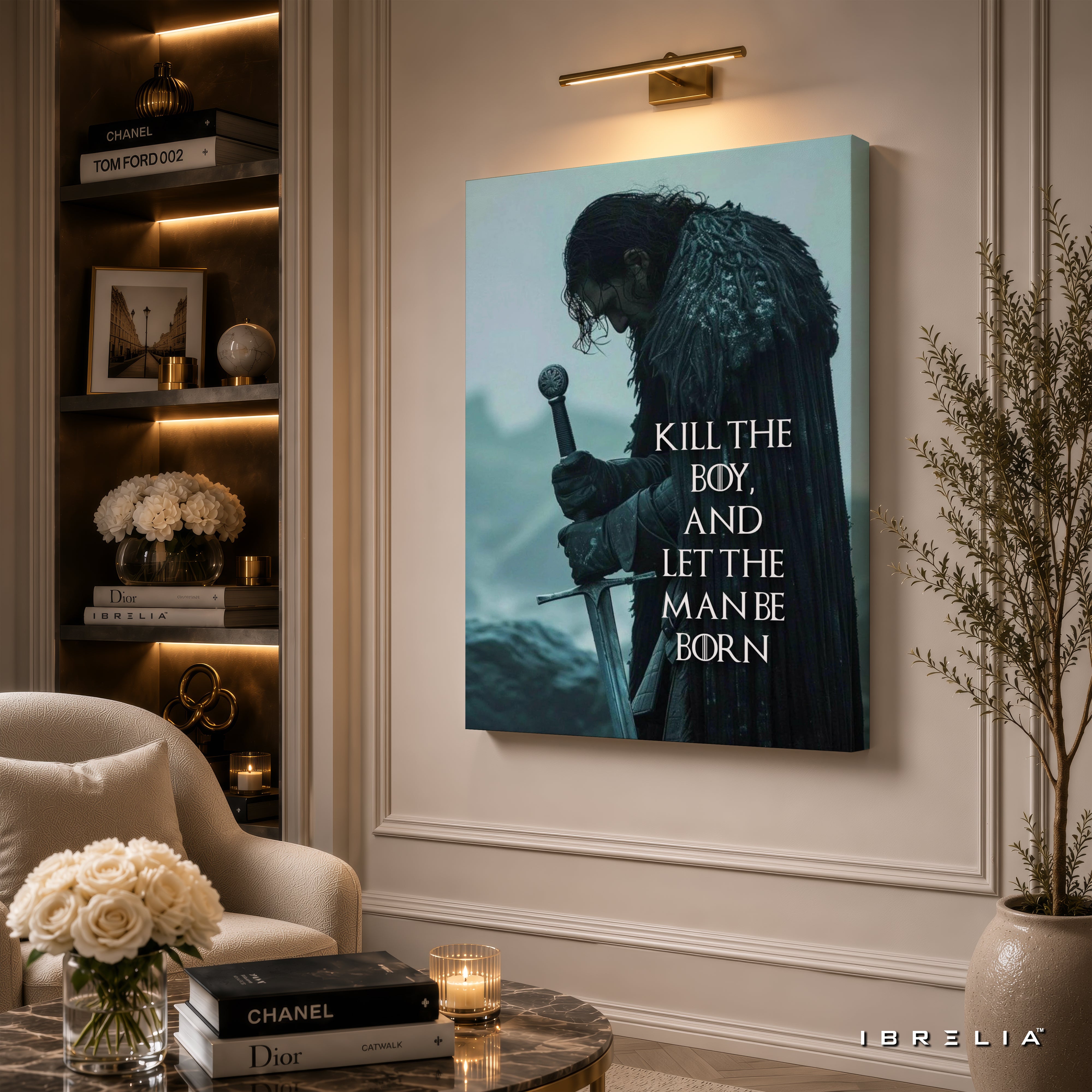 Jon Snow "Kill the Boy" Premium Wall Art – Game of Thrones 4K Wrapped MDF Frame | IBRELIA™