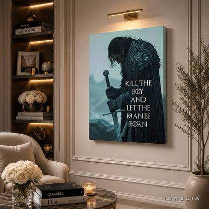 Jon Snow "Kill the Boy" Premium Wall Art – Game of Thrones 4K Wrapped MDF Frame | IBRELIA™