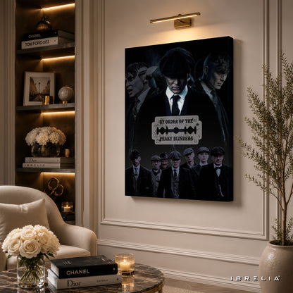 Peaky Blinders Shelby Family Premium Wall Art – By Order of the Peaky Blinders 4K Wrapped MDF Frame | IBRELIA™