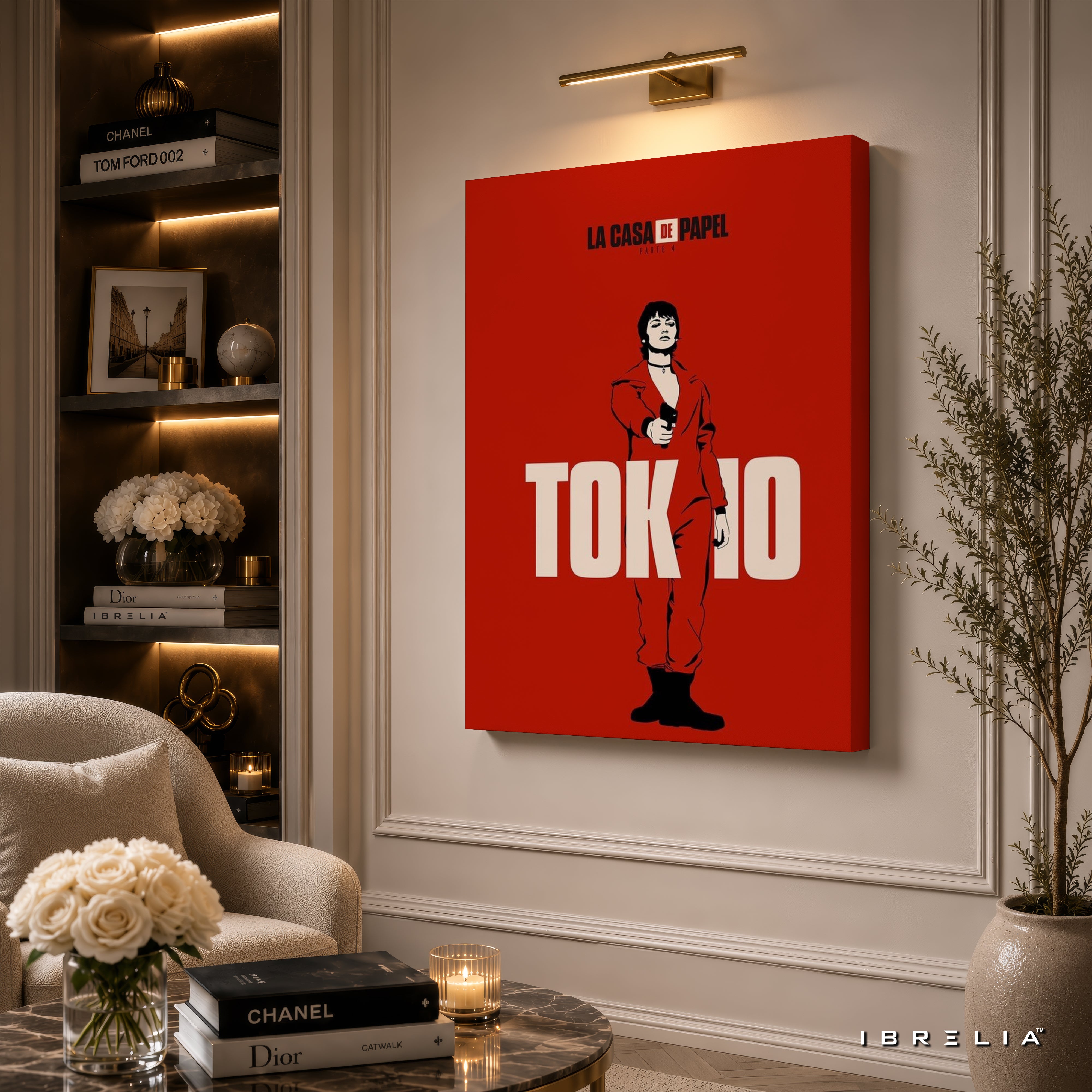 Tokyo Minimalist Premium Wall Art – La Casa de Papel (Money Heist) 4K Wrapped MDF Frame | IBRELIA™