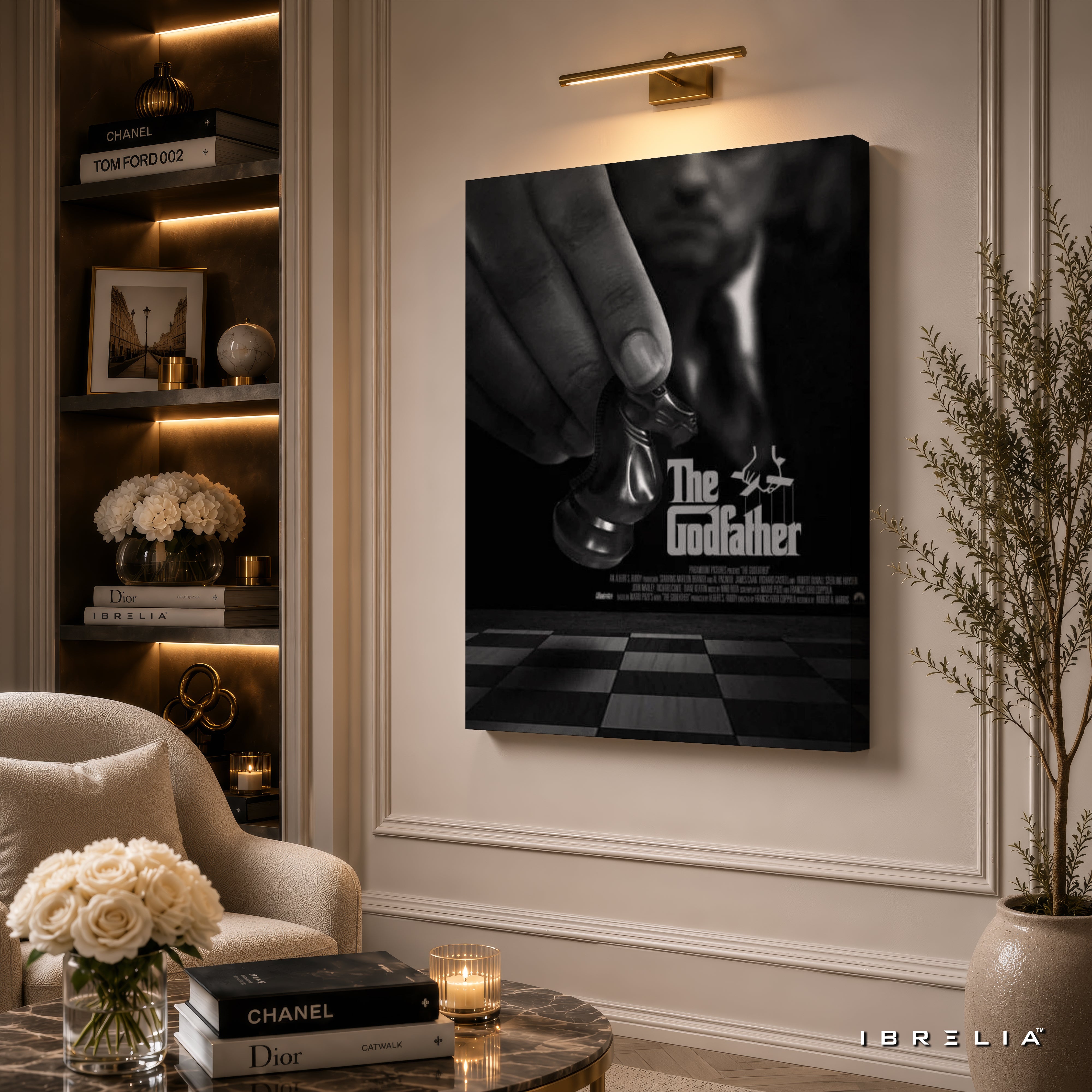 The Godfather Chess Wall Art – Strategic Mafia Movie Poster Premium Wall Decor | IBRELIA™