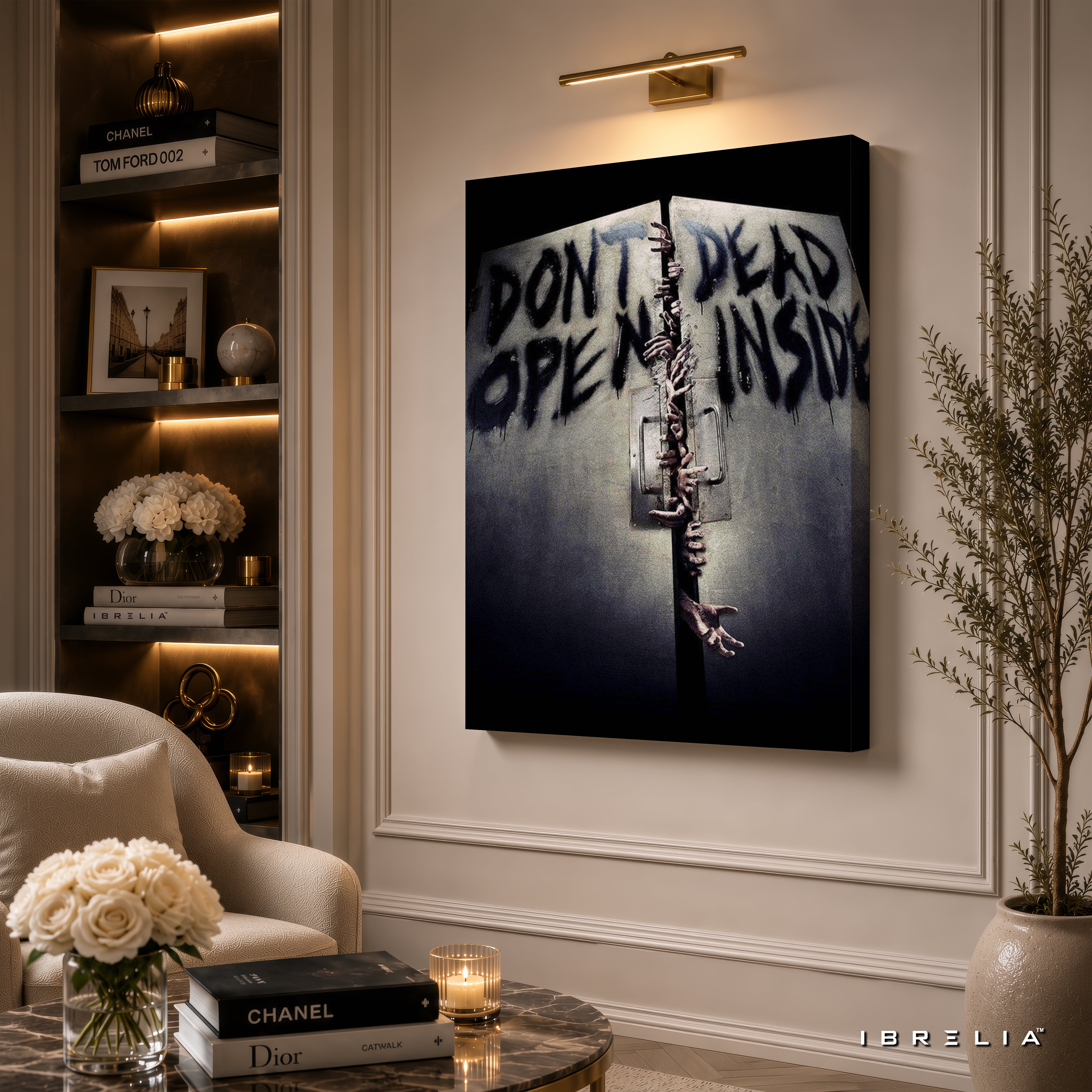 Don't Open, Dead Inside Premium Wall Art – The Walking Dead 4K Wrapped MDF Frame | IBRELIA™