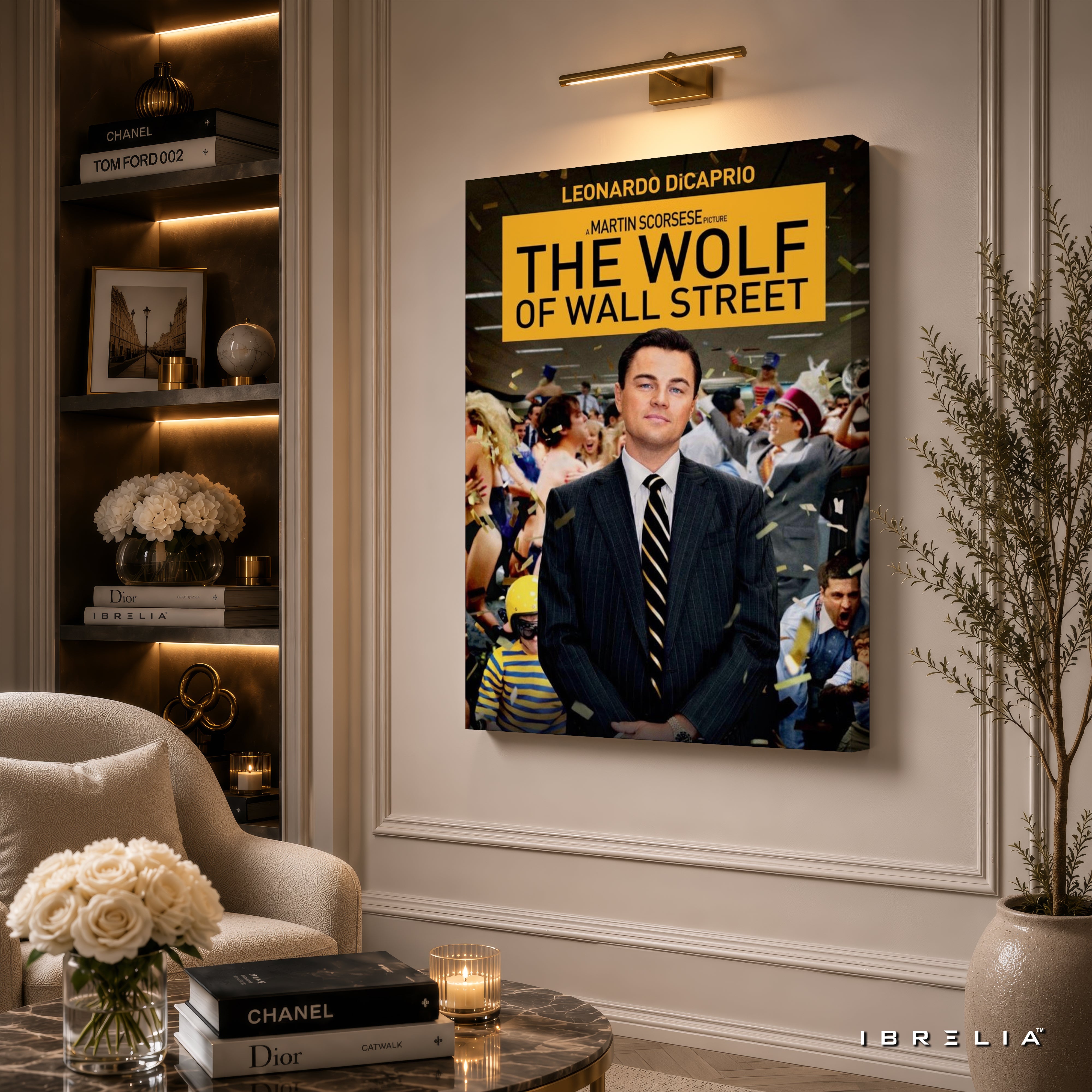 The Wolf of Wall Street Movie Poster Wall Art – Premium Wrapped MDF Wall Decor | IBRELIA™