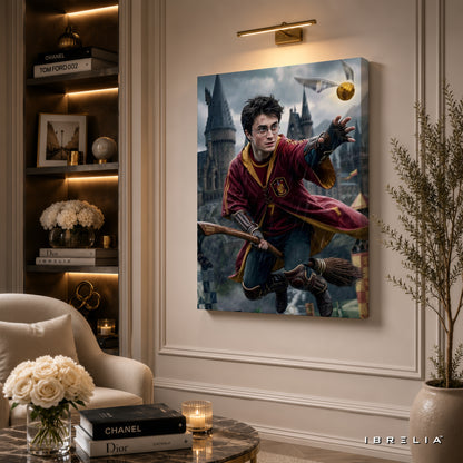 Harry Potter Golden Snitch Quidditch Wall Art – Premium Wrapped MDF Wall Decor | IBRELIA™