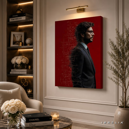 The Professor Blueprint Premium Wall Art – Money Heist La Casa de Papel 4K Wrapped MDF Frame | IBRELIA™