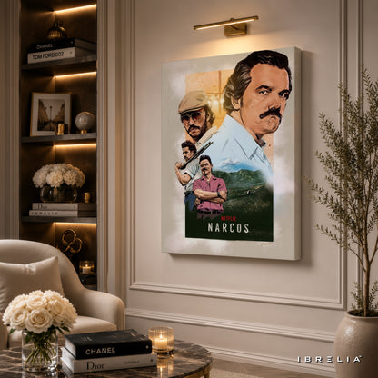Narcos Pablo Escobar Premium Wall Art – Netflix Crime Series 4K Wrapped MDF Frame | IBRELIA™