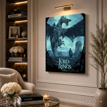 The Lord of the Rings: The Two Towers Nazgûl Premium Canvas Wall Art – Fell Beast Fantasy Movie Artwork | Middle-earth Decor | IBRELIA™