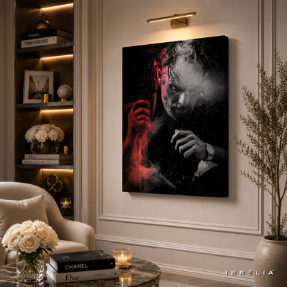 Rick Grimes Dark Portrait Premium Wall Art – The Walking Dead 4K Wrapped MDF Frame | IBRELIA™