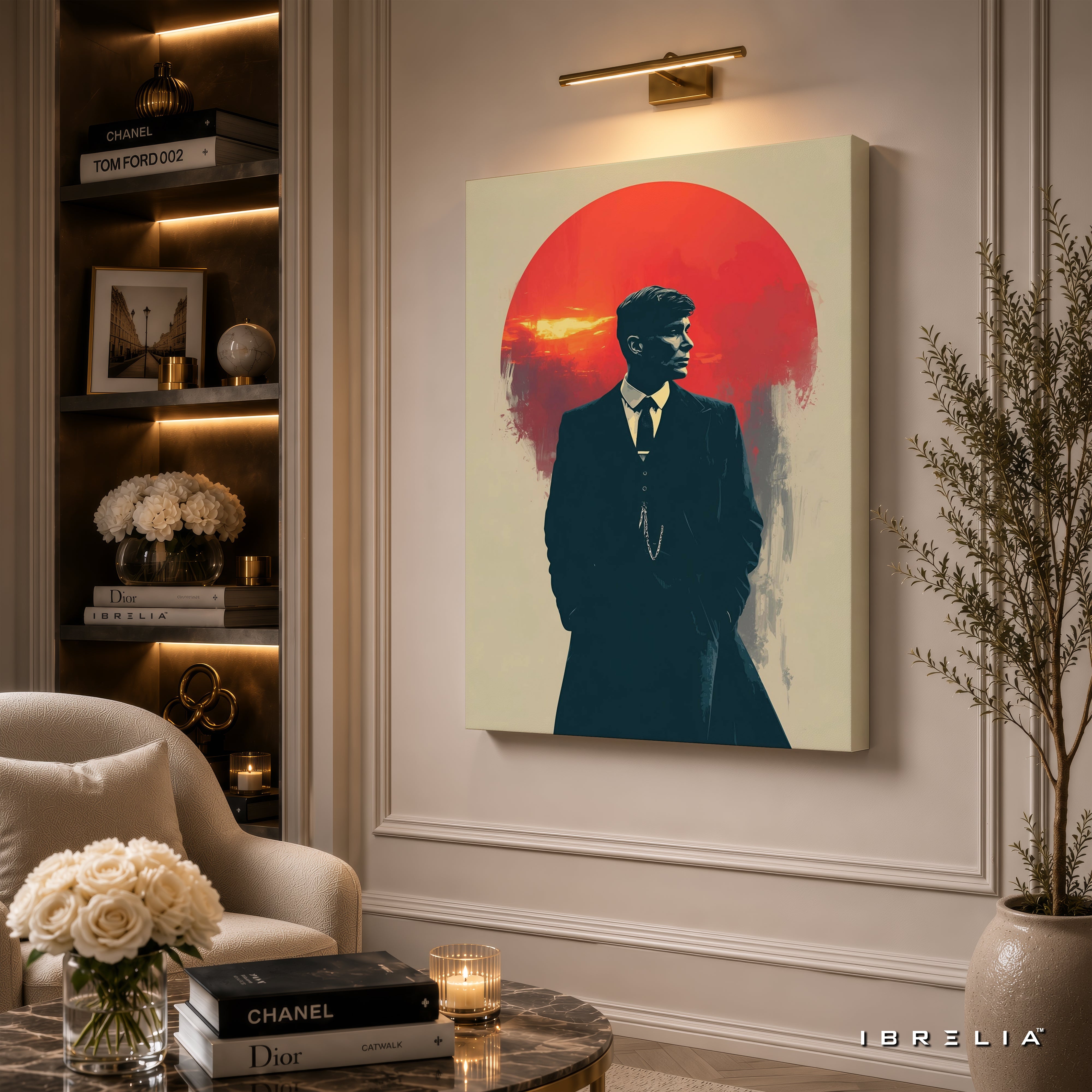 Thomas Shelby Minimalist Premium Wall Art – Peaky Blinders 4K Wrapped MDF Frame | IBRELIA™