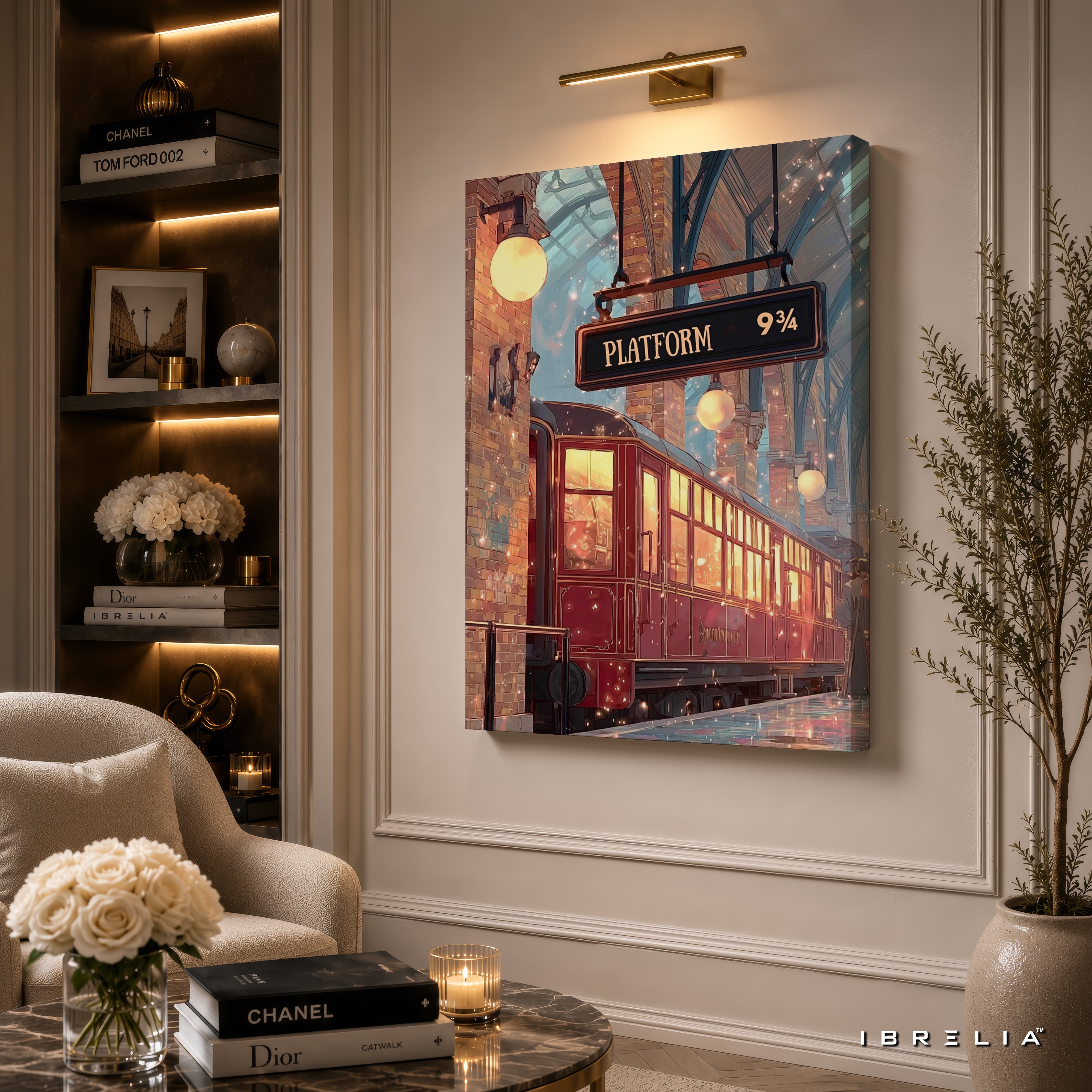 Harry Potter Platform 9¾ Wall Art – Hogwarts Express Premium Wrapped MDF Wall Decor | IBRELIA™