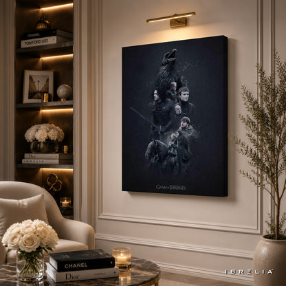 Game of Thrones Night's Watch Premium Wall Art – Jon Snow 4K Wrapped MDF Frame | IBRELIA™