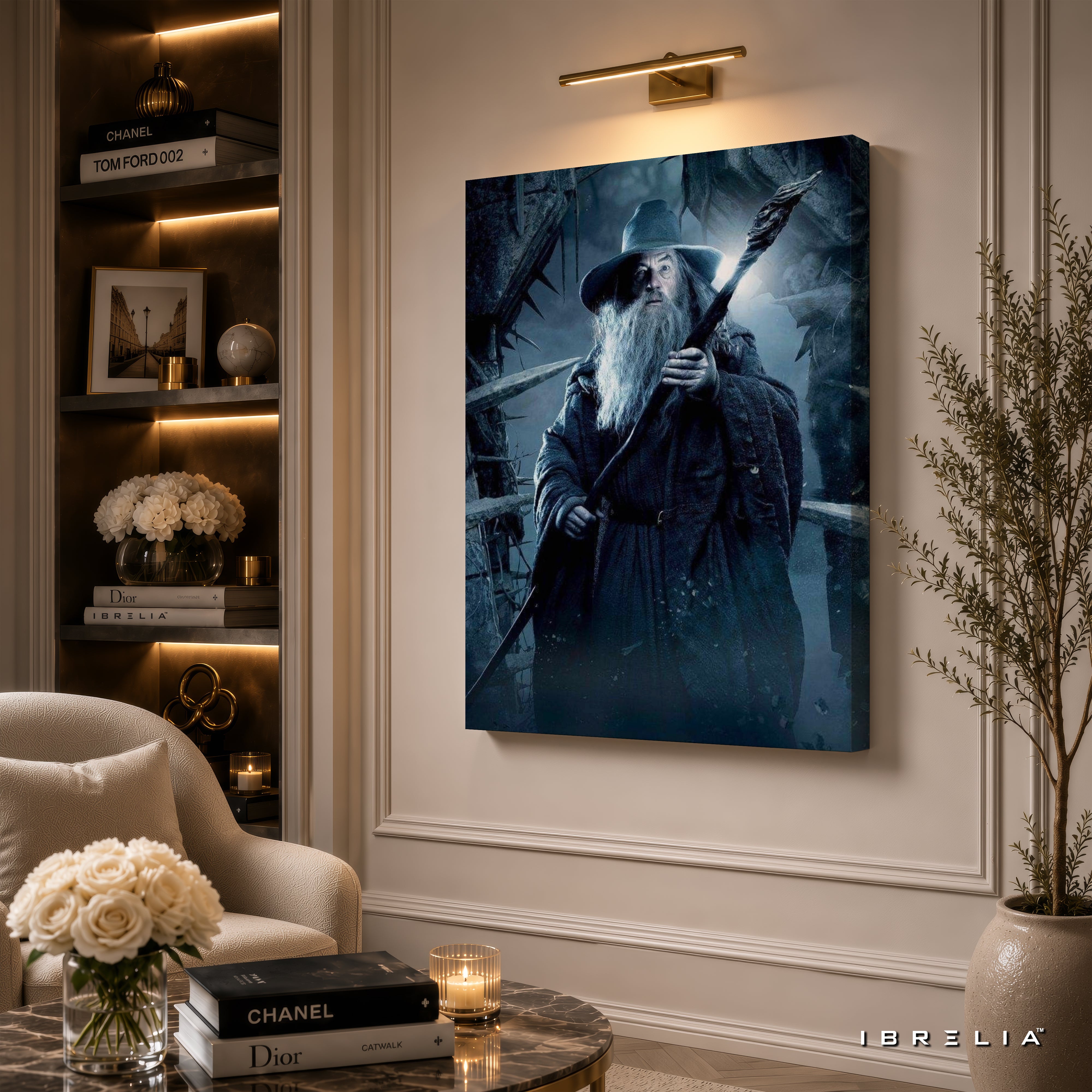 Gandalf Premium Canvas Wall Art – The Lord of the Rings Wizard Artwork | Middle-earth Fantasy Decor | IBRELIA™