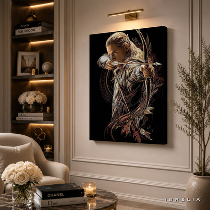Legolas Premium Canvas Wall Art – The Lord of the Rings Elven Archer Artwork | Middle-earth Fantasy Decor | IBRELIA™