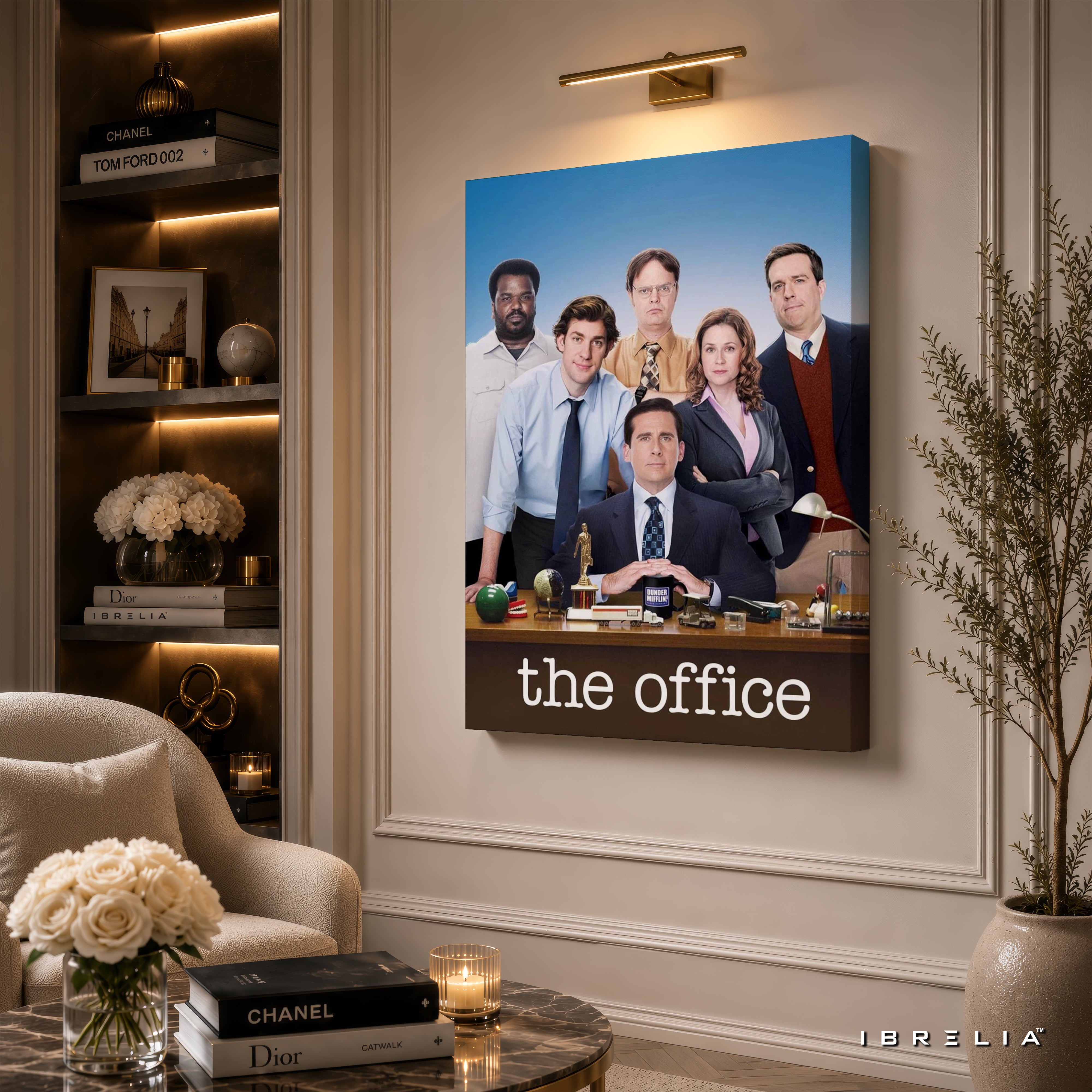 The Office Cast Premium Wall Art – Michael Scott & Dunder Mifflin 4K Wrapped MDF Frame | IBRELIA™