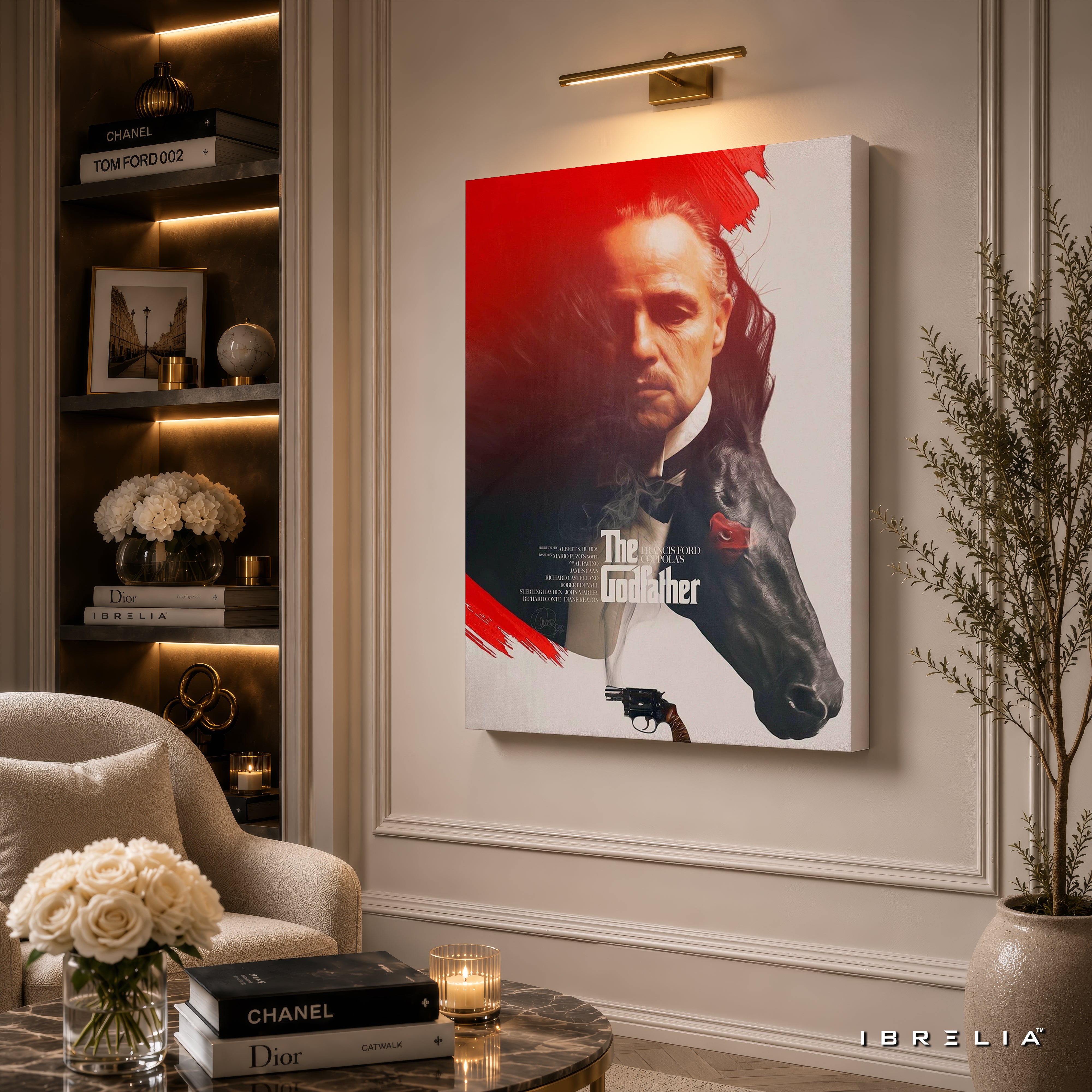 The Godfather Movie Wall Art – Don Vito Corleone Premium Wrapped MDF Wall Decor | IBRELIA™