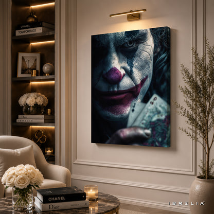 The Dark Knight Joker Wall Art – Heath Ledger Playing Cards Premium Wrapped MDF Wall Decor | IBRELIA™