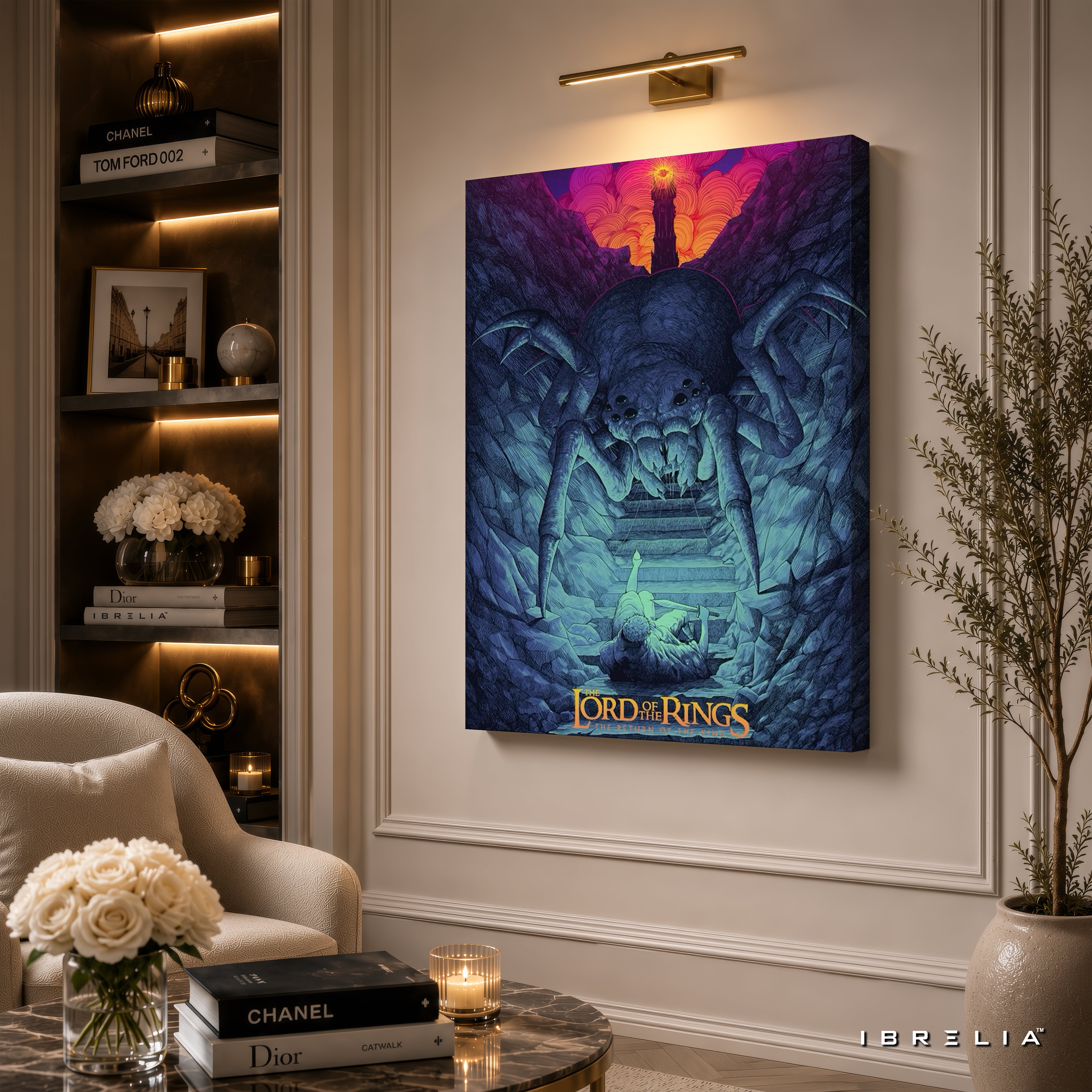 The Lord of the Rings: Shelob Premium Canvas Wall Art – Return of the King Fantasy Movie Artwork | Middle-earth Decor | IBRELIA™