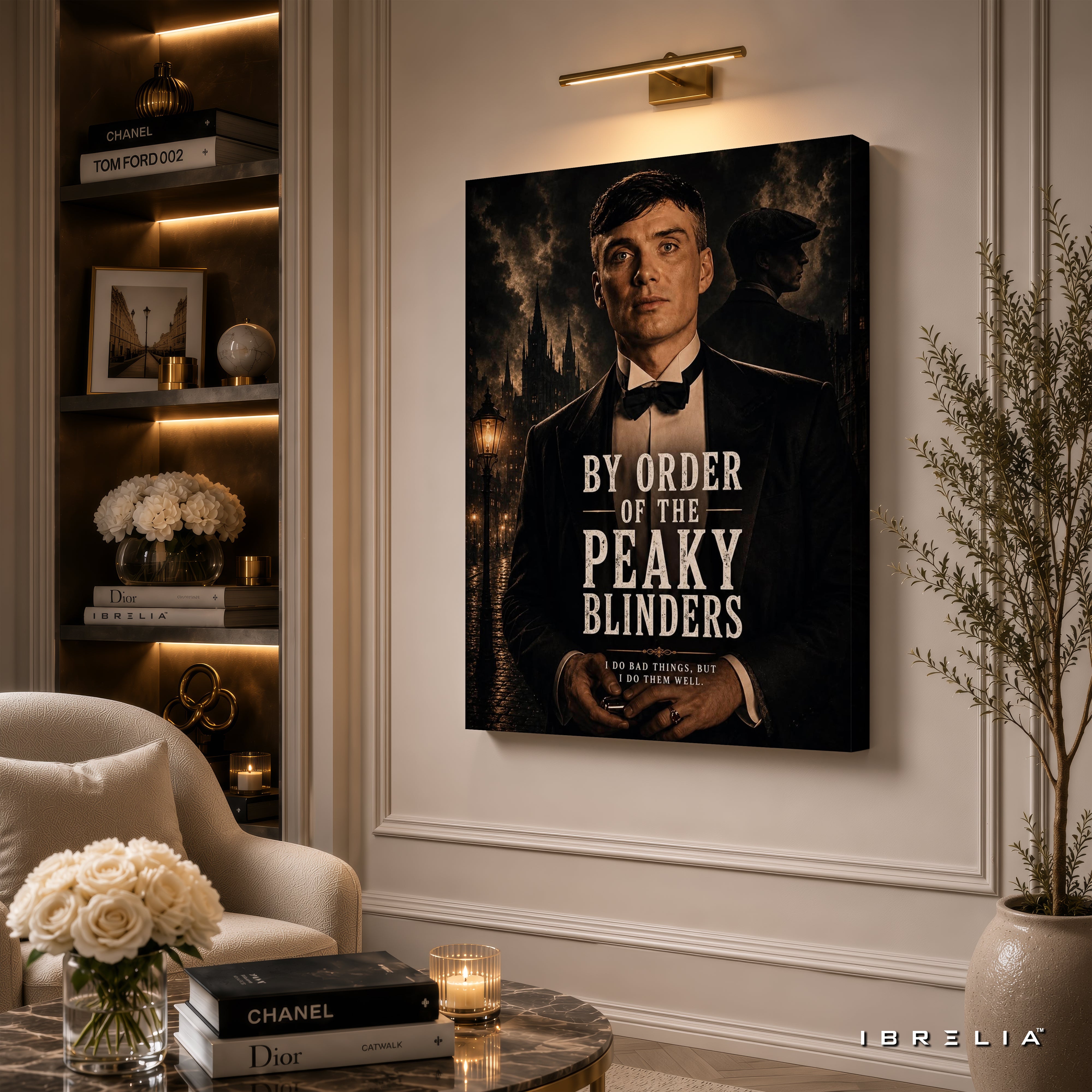 Peaky Blinders Thomas Shelby Premium Wall Art – By Order of the Peaky Blinders 4K Wrapped MDF Frame | IBRELIA™