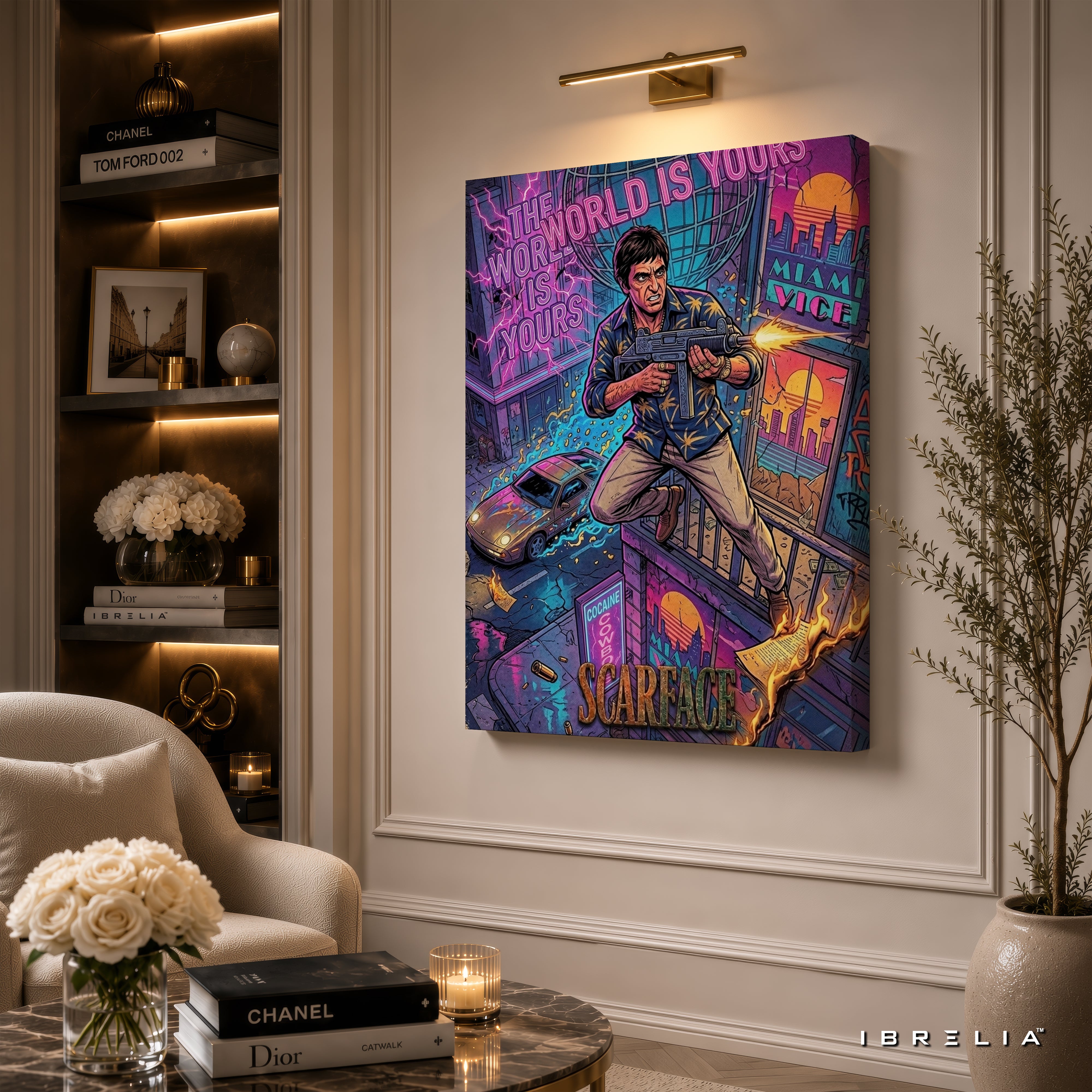 Scarface Movie Wall Art – Tony Montana "The World Is Yours" Action Premium Wrapped MDF Wall Decor | IBRELIA™ (Copy)