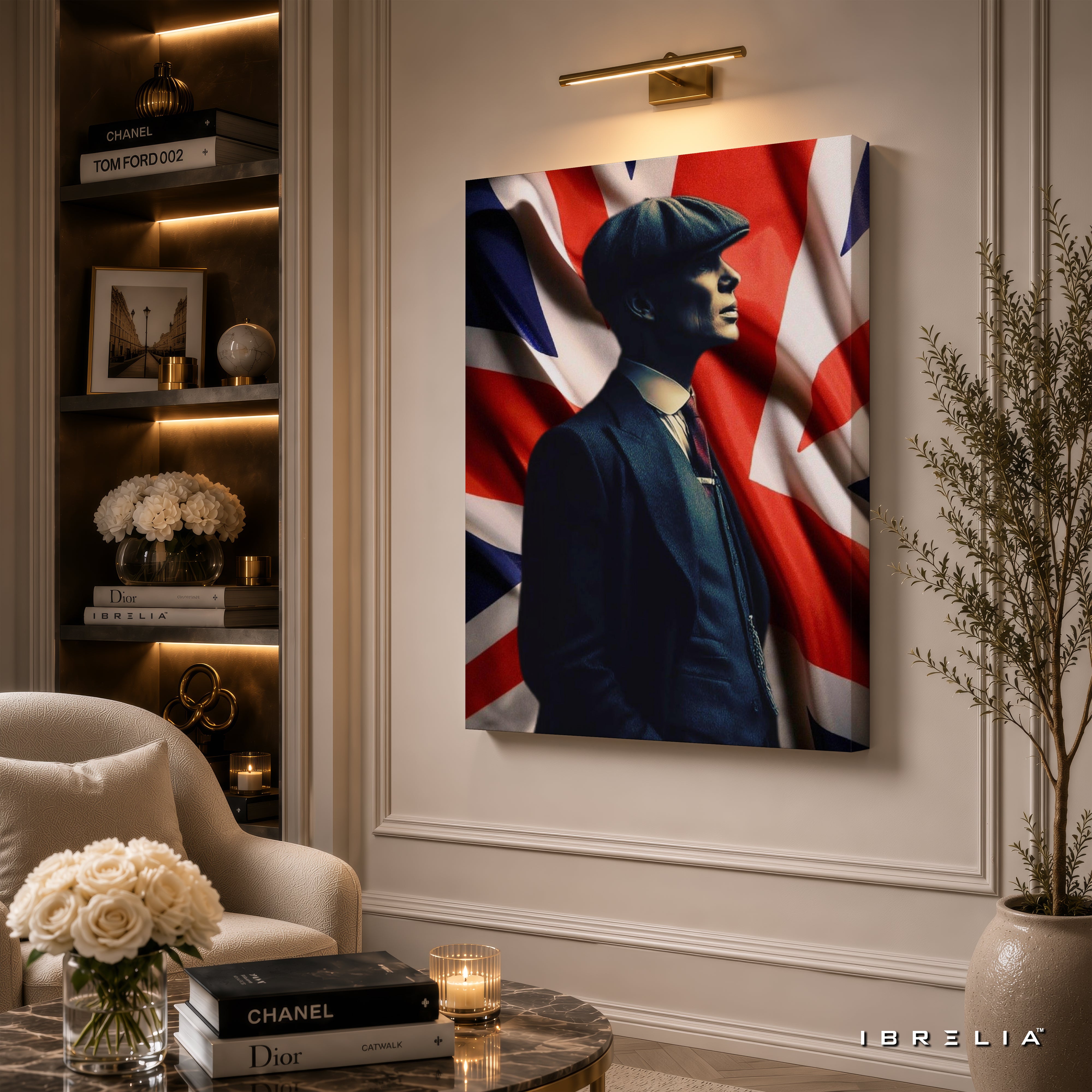 Thomas Shelby Union Jack Premium Wall Art – Peaky Blinders 4K Wrapped MDF Frame | IBRELIA™