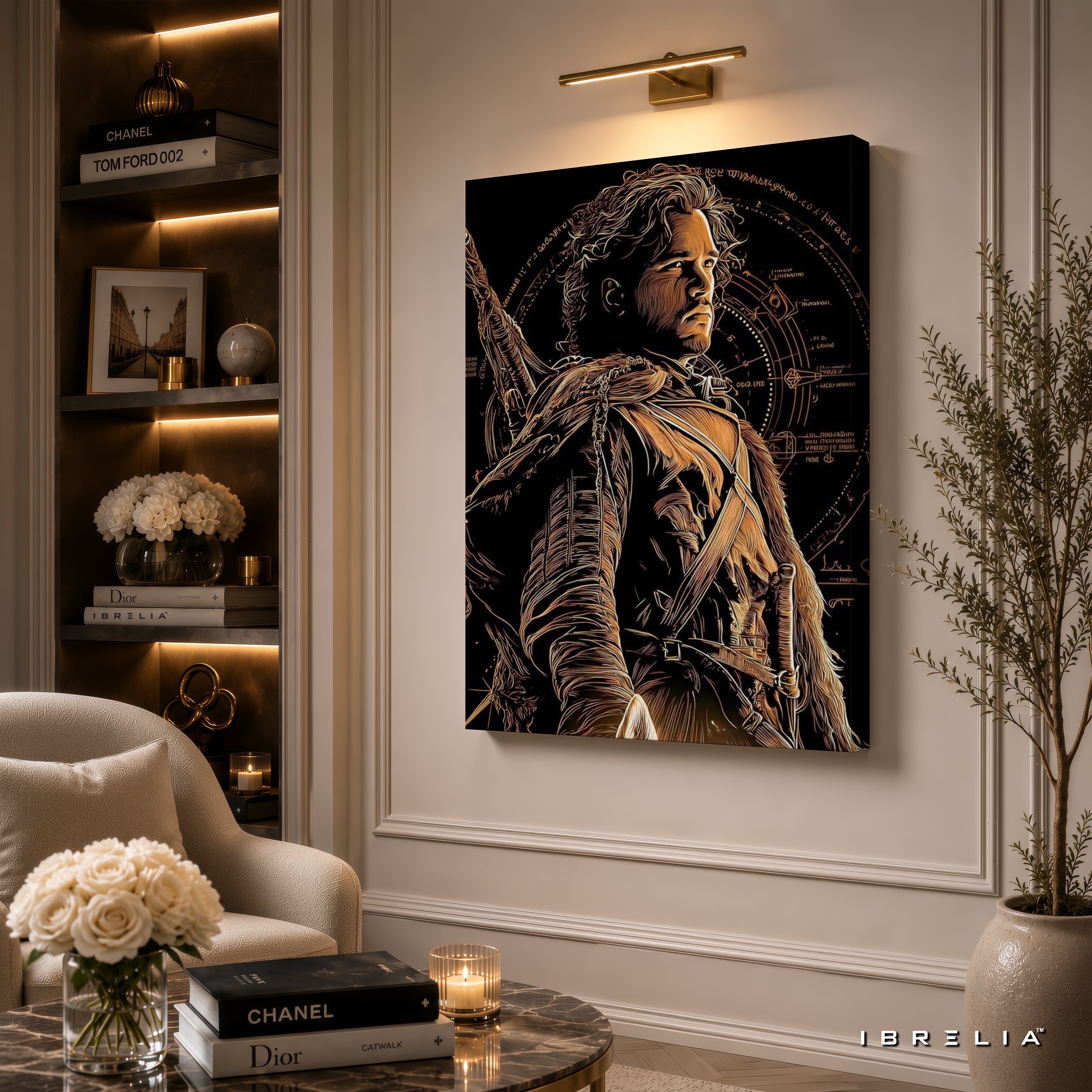 Jon Snow Premium Wall Art – Game of Thrones 4K Wrapped MDF Frame | IBRELIA™