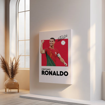 Cristiano Ronaldo Portugal Champion – 4K Ultra Wrap Frame Wall Art in Pakistan | IBRELIA™ - IBRELIA
