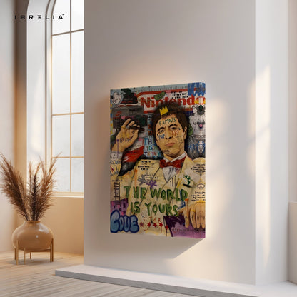 Scarface “The World Is Yours” Graffiti 4K Wall Art in Pakistan | IBRELIA™ - IBRELIA