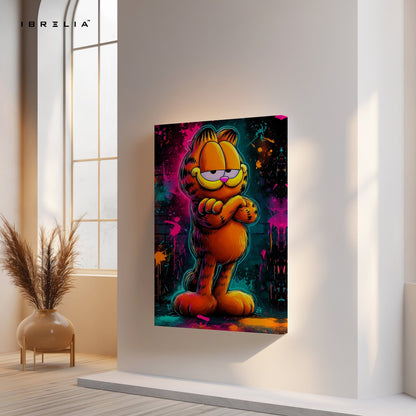 Graffiti Garfield Wall Frame | 4K Ultra Wrap Frame Wall Art in Pakistan | IBRELIA™ - IBRELIA