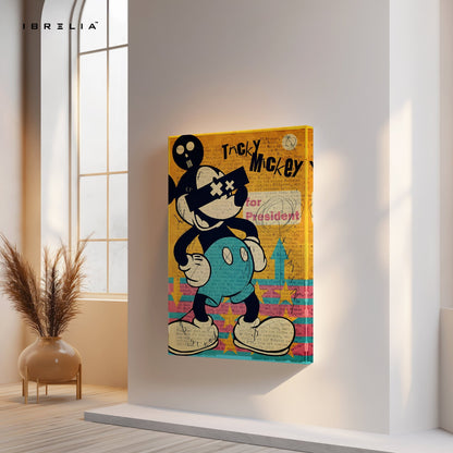 Tricky Mickey – Pop Art Graffiti Wall Frame | 4K Ultra Wrap Frame Wall Art in Pakistan | IBRELIA™ - IBRELIA