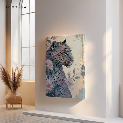 Majestic Floral Leopard Wall Frame | 4K Ultra Wrap Frame Wall Art in Pakistan | IBRELIA™ - IBRELIA
