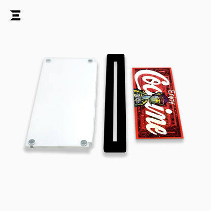 Premium Magnetic Acrylic Frame with Black Base – Bored Ape “Enjoy Cocaine” Pop Art Dollar IBRELIA