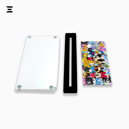 Premium Magnetic Acrylic Frame with Black Base – Mickey, Minnie, Donald, Daisy, Goofy & Pluto Pop Art IBRELIA
