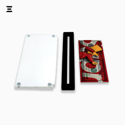 Premium Magnetic Acrylic Frame with Black Base – Bart Simpson Dabbing $100 Pop Art IBRELIA