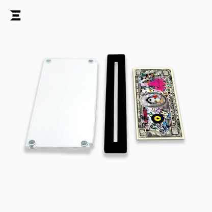 Premium Magnetic Acrylic Frame with Black Base – Madonna $100 Pop Art Dollar IBRELIA