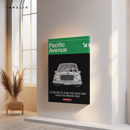 Monopoly “Pacific Avenue” Wall Art – Luxury Motivational Edition | IBRELIA™ - IBRELIA
